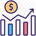 Stock Quotes Growth Dollar Icon