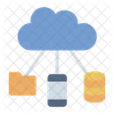 Cloud Computing Reseau Cloud Stockage De Donnees Icône