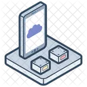 Stockage Cloud Cloud Computing Technologie Cloud Icon