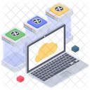 Stockage Cloud Cloud Computing Technologie Cloud Icon