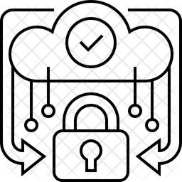 Stockage cloud sécurisé  Icône