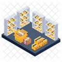 Warehouse Shelves Parcel Racks Packages Rack Icon