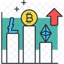 Stocks Bitcoin Bar Chart Icon