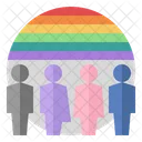 Stolz Monat LGBTQIA Vielfalt Symbol