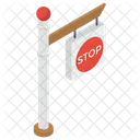 Stop Board Guideboard Hanging Board Icon