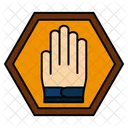 Stop Hand Sign Icon