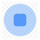 Stop Video Player Square Icon