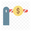 Stop Barrier Dollar Icon