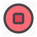 Stop Video Player Square Icon