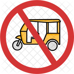 Stop Auto rickshaw  Icon