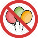 No Balloons Balloons Not Allowed Fly Balloons Prohibition Symbol