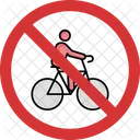 No Bicycle Bicycle Not Allowed Bicycle Prohibition Icon