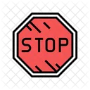 Stop Board Stop Road Icon