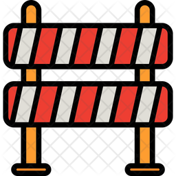 Stop board Icon - Download in Colored Outline Style