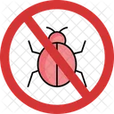 No Bug Bug Not Allowed Bug Prohibition Icon