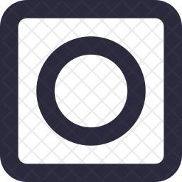 Stop Button Icon - Download in Line Style