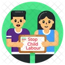 Child Labour Stop Child Labour Persons Icon