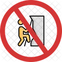 No Climbing Climbing Not Allowed Climbing Prohibition Icon