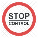 Stop Control Sign  Icon