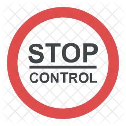 Stop Control Sign  Icon