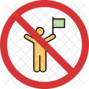 No Flag Flag Not Allowed Flag Prohibition Icon