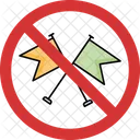 No Flags Flags Not Allowed Flags Prohibition Icon