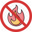 No Flame Flame Not Allowed Flame Prohibition Icône