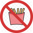 No Fries Fries Not Allowed Fries Prohibition Icon