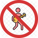 No Guitar Guitar Not Allowed Guitar Prohibition Icon