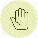 Stop Hand Pentaglow Icon