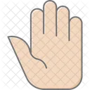 Stop Hand Lineal Color Icon Icon