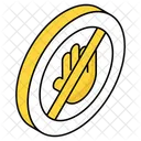 No Hand Stop Hand Hand Forbidden Icon