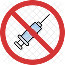 Injection Vaccination Forbidden Icon