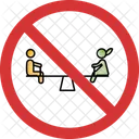 No Jumping Seesaw Jumping Seesaw Not Allowed Jumping Seesaw Prohibition Icon