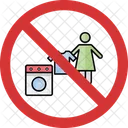 No Laundry Laundry Not Allowed Laundry Prohibition Icon