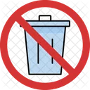 Stop Open dustbin  Icon
