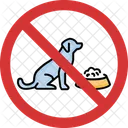 Sem Alimentos Para Animais De Estimacao Alimentos Para Animais De Estimacao Nao Permitidos Proibicao De Alimentos Para Animais De Estimacao Ícone