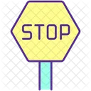 Stop road sign  Icon