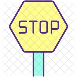 Stop road sign  Icon