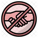 Stop Shaking Hands Virus Transmission Covid Icon
