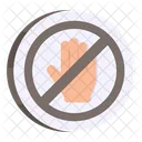 Stop Sign Hand Gesture Gesticulation Icon