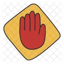 Stop Sign Hand Gesture Gesticulation Icône