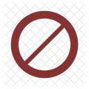 Forbidden Symbol Stop Sign Prohibition Icon