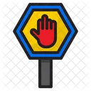 Stop Sign Arrow Road Icon