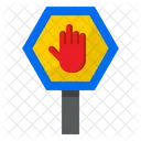 Stop Sign Arrow Road Icon
