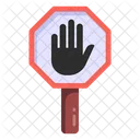 Stop Sign Road Post Traffic Board Icon