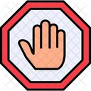 Stop Sign Hand Sign Icon