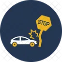 Stop Sign With Car Accident Accident Automobile Icon