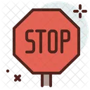 Stop Signboard  Icon