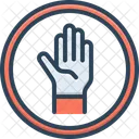 Stop Palme Geste Symbol